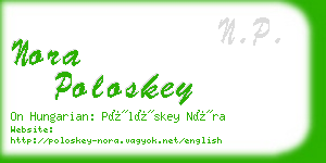 nora poloskey business card